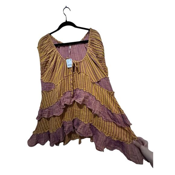 NWT Free People Women's Multicolor Best On The Beach Tunic Top Size Medium - Picture 8 of 9